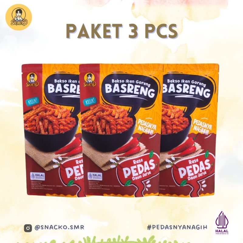 

PAKET 3 PCS SNACKO BASRENG PEDAS DAUN JERUK