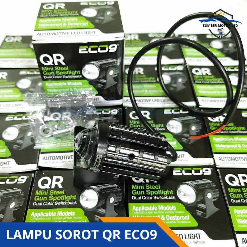 ECO9 QR Lampu Sorot Lampu Tembak Motor Lampu Laser 2 Warna Luminos
