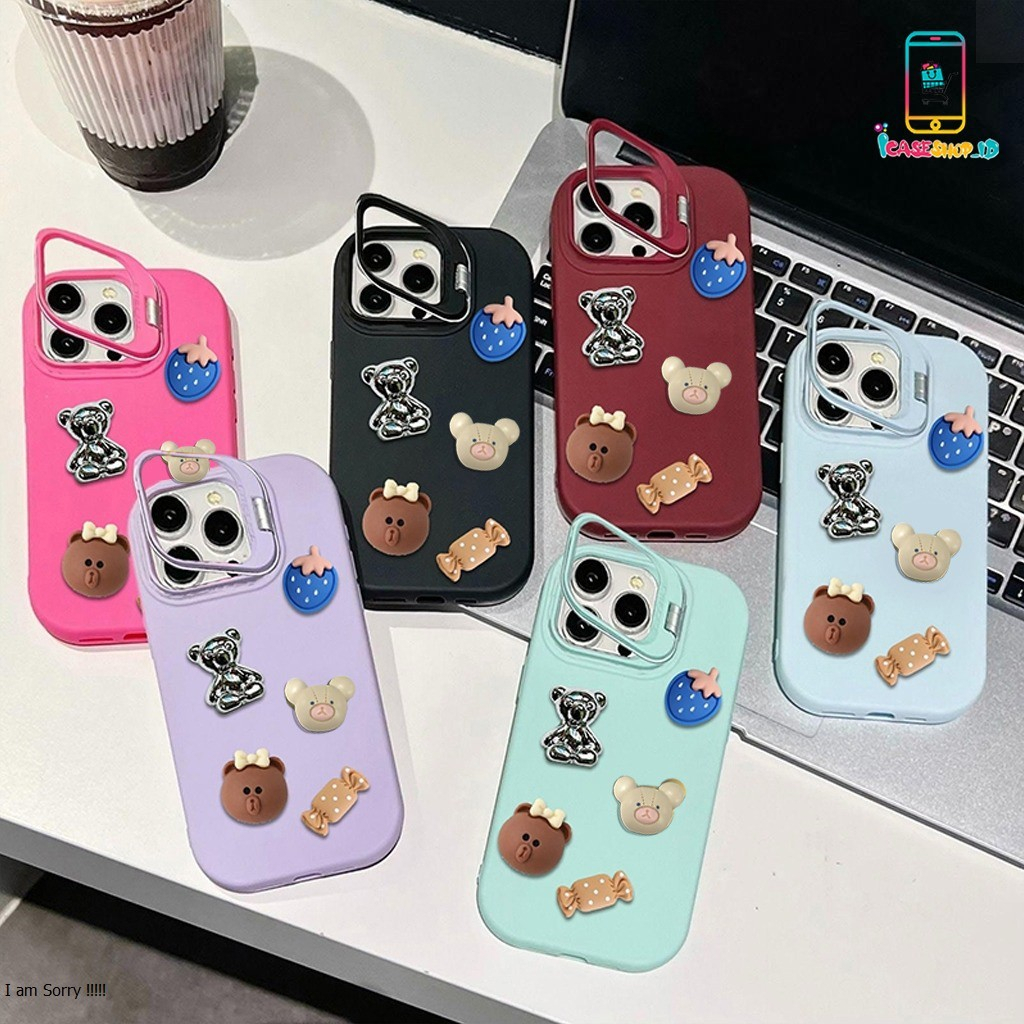GC103 CASE SILIKON 3D UNTUK IPHONE 13 14 15 PLUS PROMAX PERMEN CUTE DOLL IC4286
