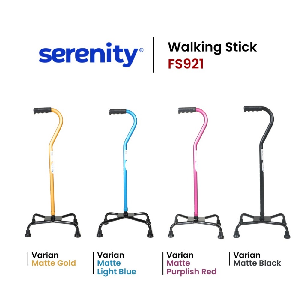 TONGKAT KAKI 4 PYRAMID / PIRAMID , ALAT BANTU JALAN UNTUK MANULA / ORANG TUA KAKI PIRAMIDA