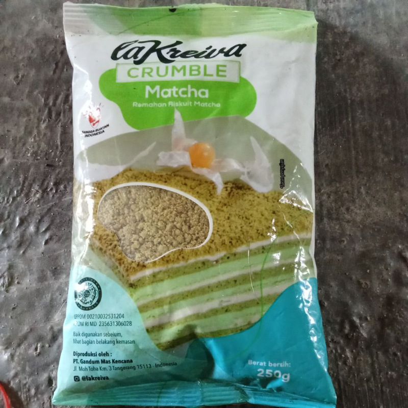 

La kreiva Crumble Matcha Remahan Biskuit Matcha Kemasan 250g