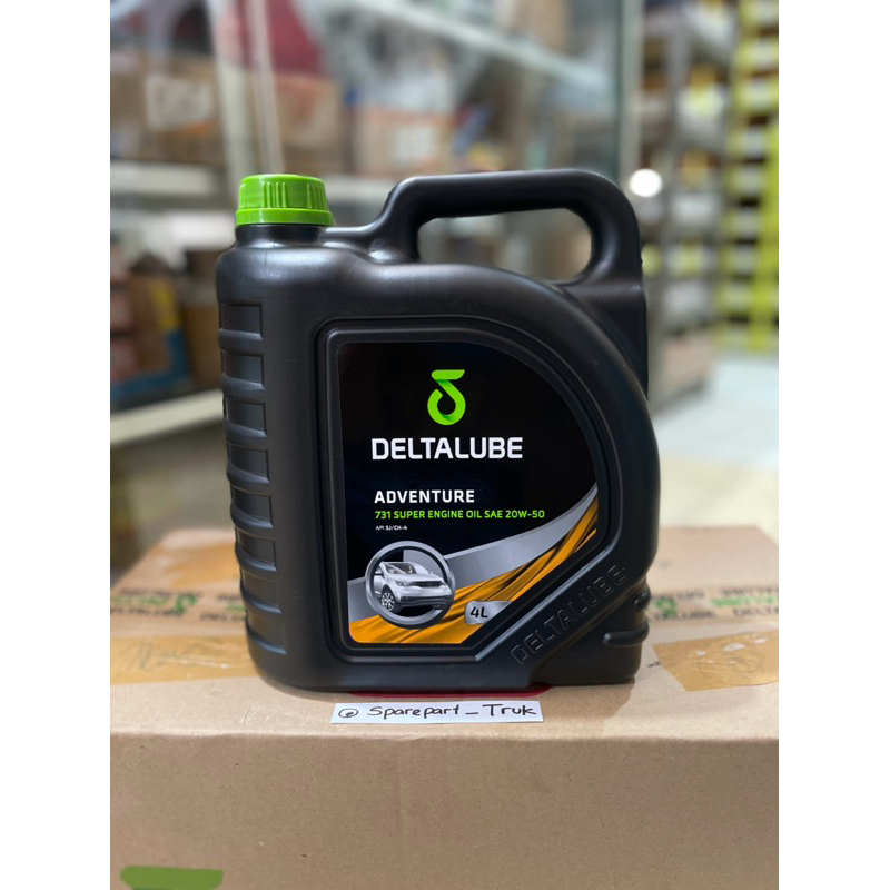 oli deltalube sae 20W-50 advanture 4l bensin dijamin 100% original deltalube
