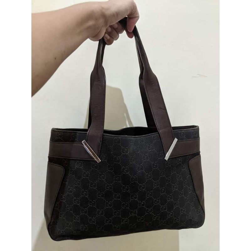 GUCCI GG CANVAS TOTTE BAG AUTHENTIC 73983