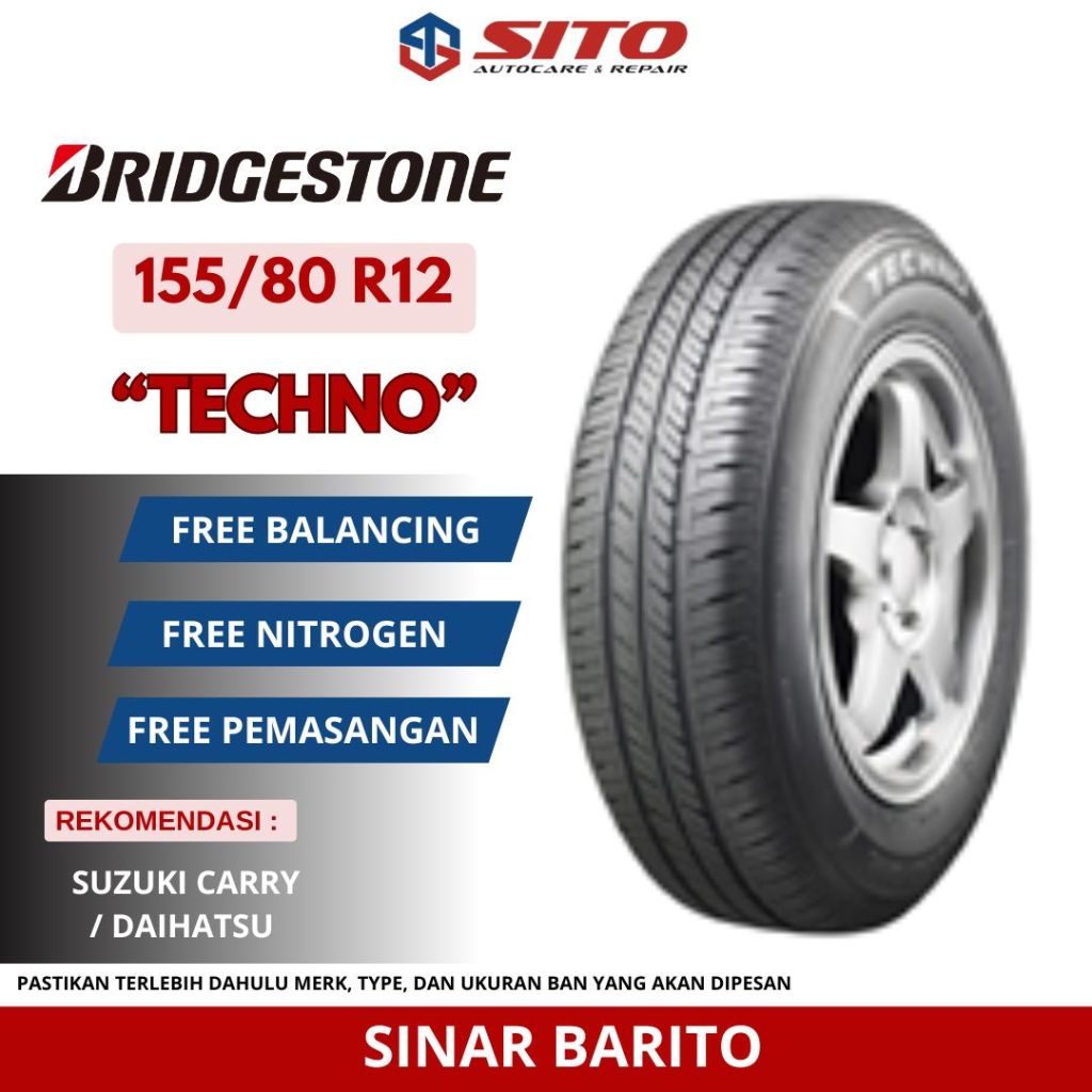 BAN BRIDGESTONE 155/80 R12 TECHNO