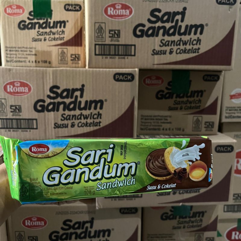 

sari gandum pack 108 gram 1 dus isi 24 pcs