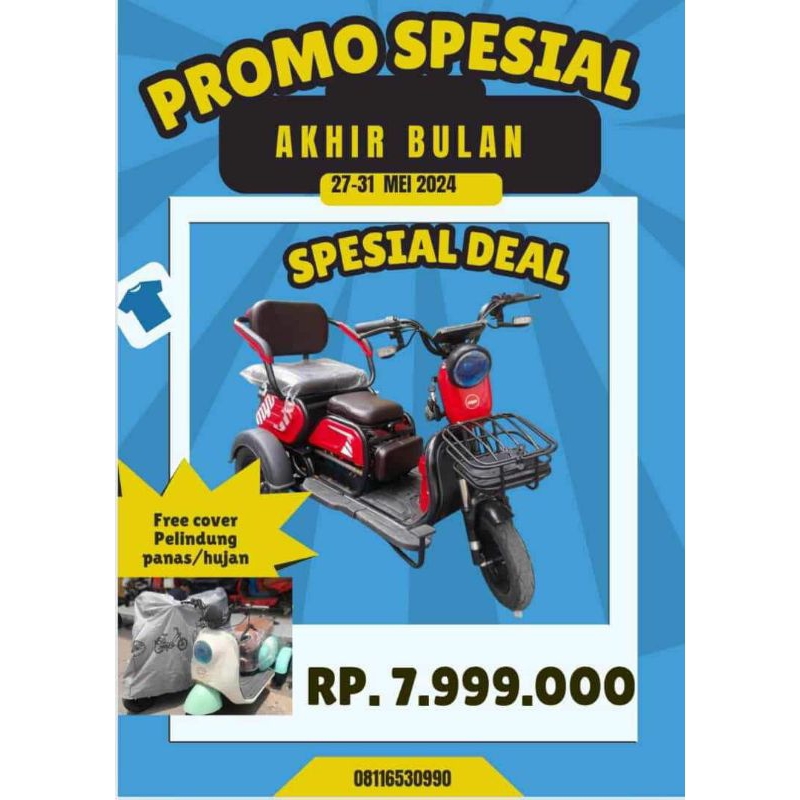sepeda listrik roda 3 exotic pacific viar free cover
