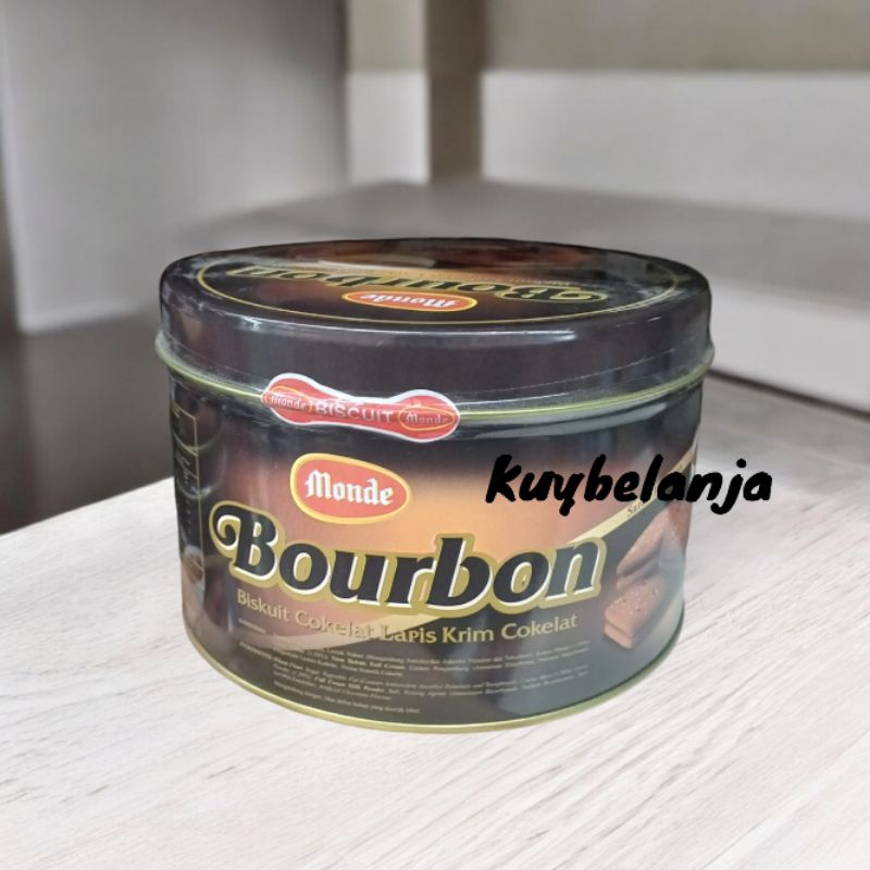 

Monde Bourbond Biskuit Cokelat lapis Krim coklat Kaleng Mini 500 gr