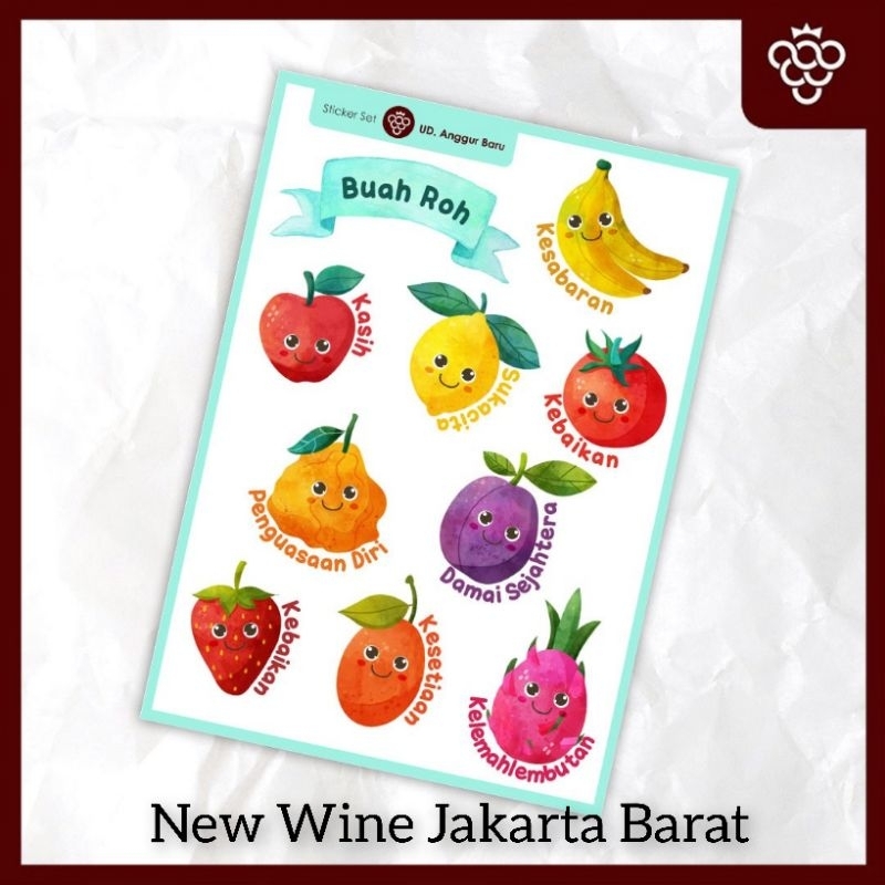 Sticker Rohani Buah Roh (Galatia 5:22-23)