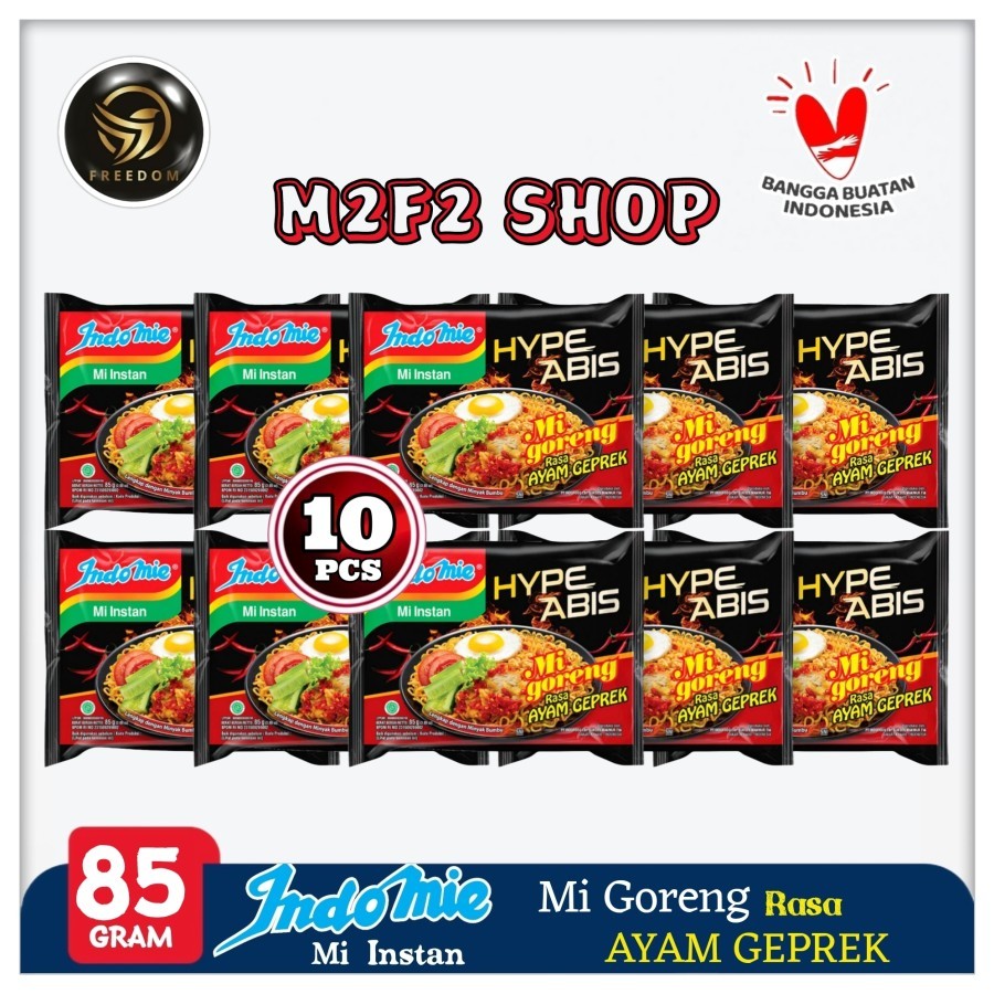 

Indomie Mie Instant Goreng Hype Abis Rasa Ayam Geprek | Bag - 85 gr (Kemasan 10 Pcs)