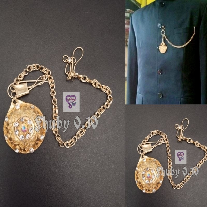 Bross Rantai Beskap - Pin Beskap - Aksesoris Baju Adat Jawa