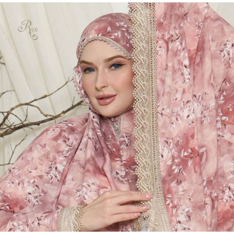Mukena Dewasa Rayyan Airina | Mukena Traveling Rayyan Rayon Viscose Import Jumbo