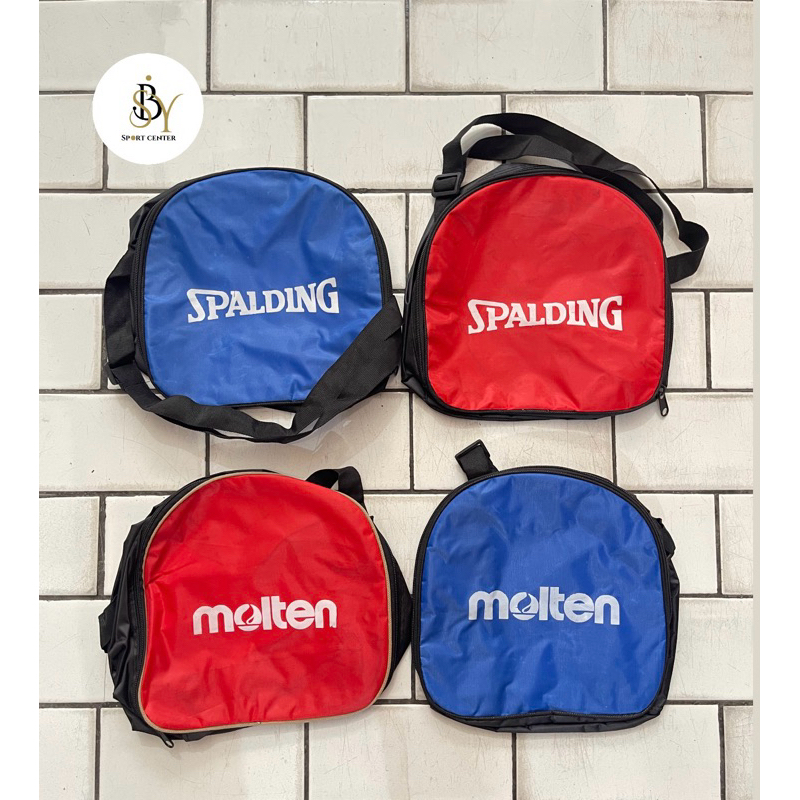 Tas Bola Basket / Bola kaki / Bola Volly Molten / Spalding ada warna Merah / Biru