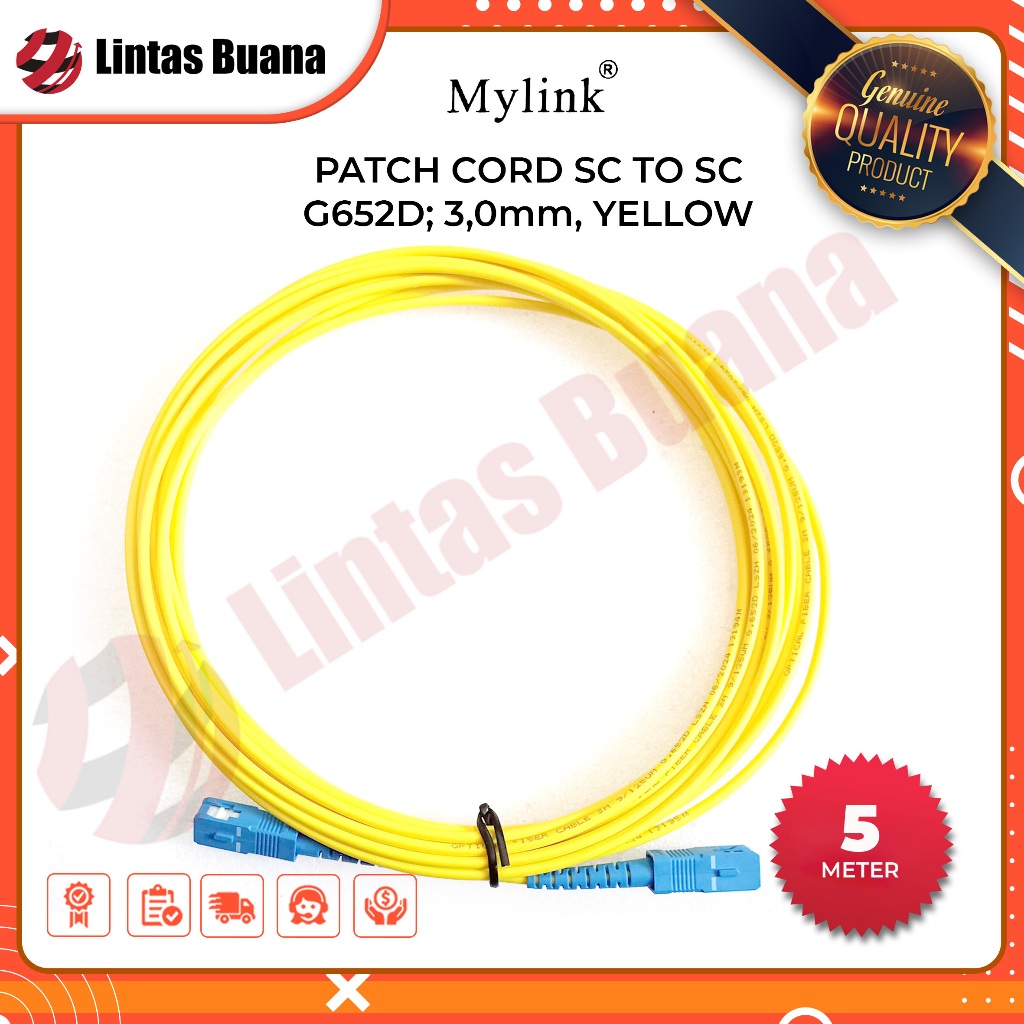 MYLINK Patch Cord Cable SC to SC UPC Connector Single Mode simplex G562D ; 3.0mm