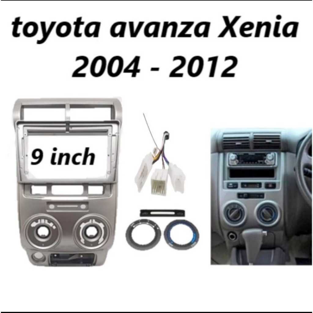 Paket Head Unit Avanza Lama dan Baru, 9 Inch 2/32gb + Frame + Socket PNP + Kamera AHD SKELETON Voice