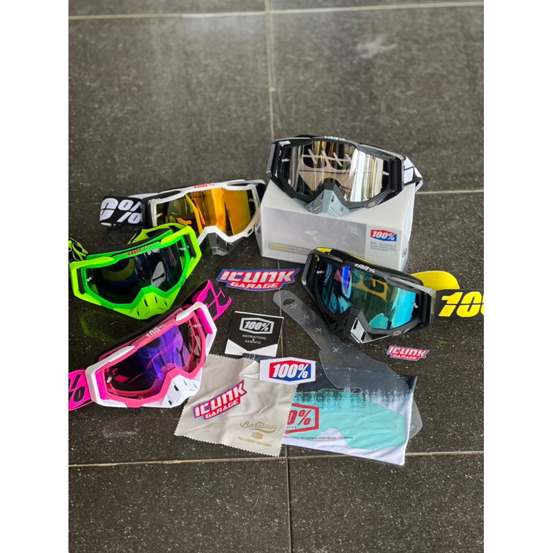 google cross 100% import kelengkapan sesuai foto Free tearoff + kaca bening clear lap kacamata stike