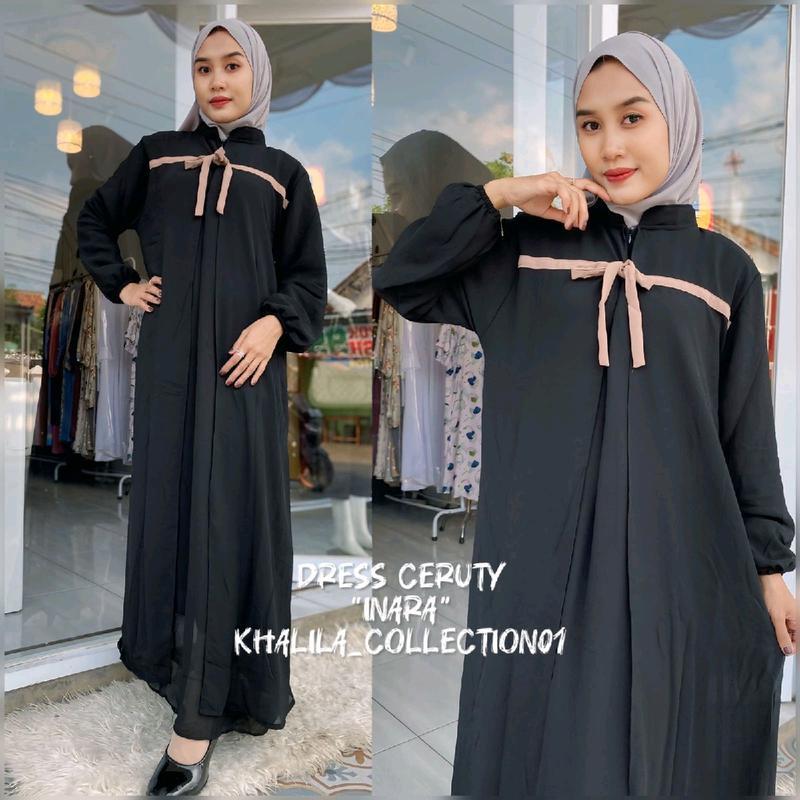 Gamis Abaya - Tali pita - Gamis Terbaru - khalila collection