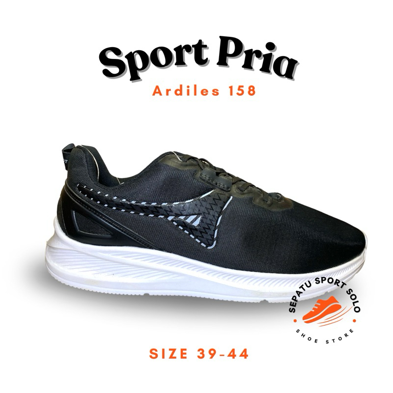 Sepatu Ardiles Sport Pria Tali Hitam Putih 39 40 41 42 43 44 Ardiles 158