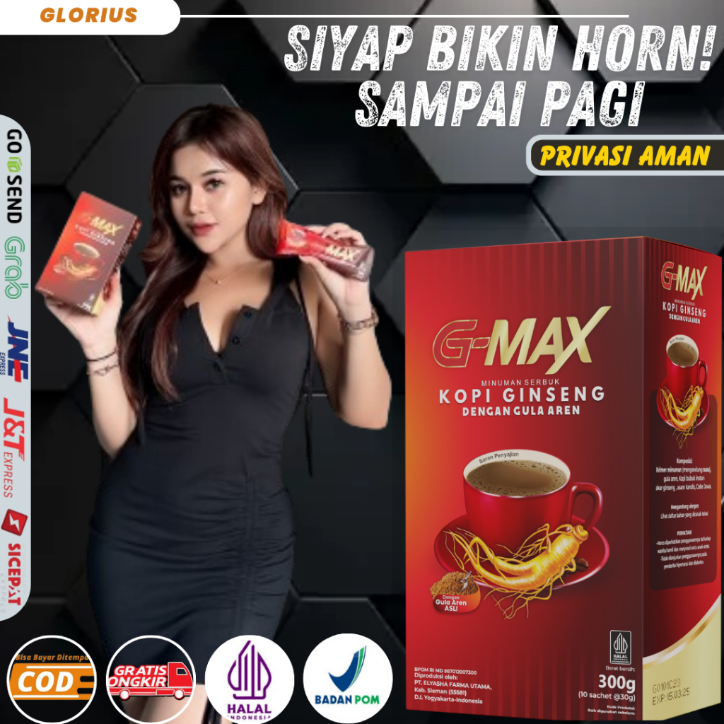 G-MAX COFFEE GMAX KOPI KUAT TAHAN LAMA PENAMBAH STAMINA PRIA KHASIAT ANTI LOYO ORIGINAN BPOM HALAL M