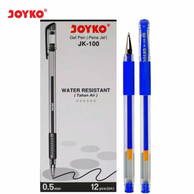 

JOYKO Gel Pen JK-100 Warna Biru 0.5mm Tersedia 1 Pack (12 Pcs) / 6 Pcs / 3 Pcs