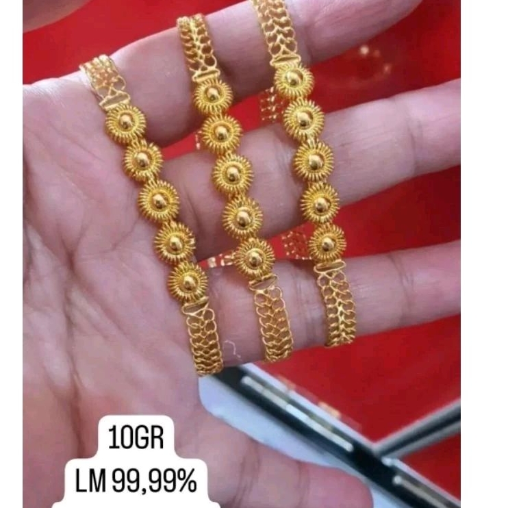 gelang matahari emas 24k