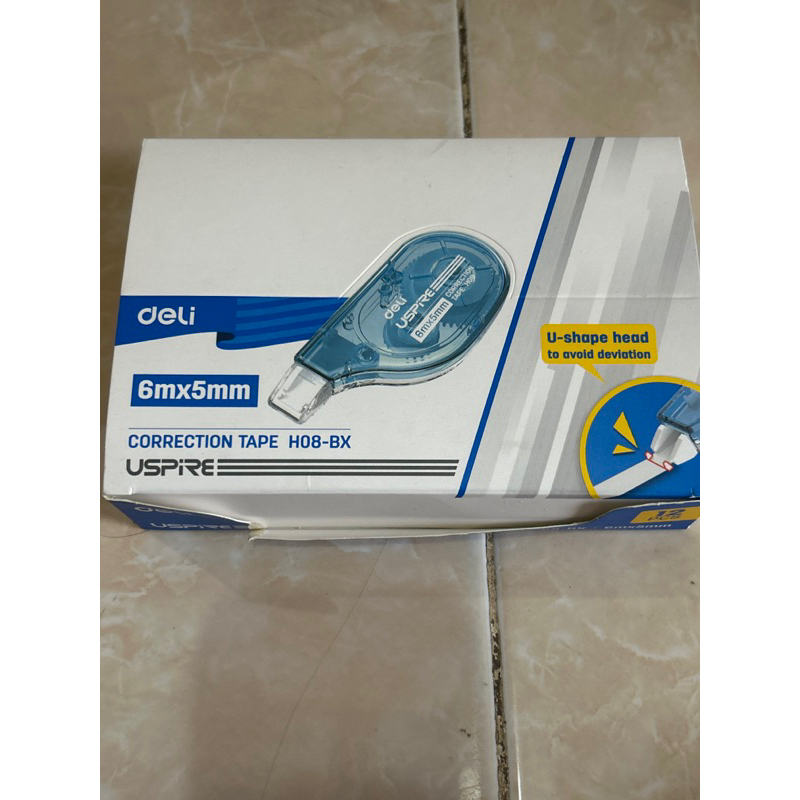 

Tipe-X Kertas Correction Tape Deli USPIRE 6mx5mm - EH08-BX