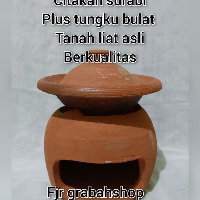 Cashback cetakan serabi plus tungku bulat tanah liat asli