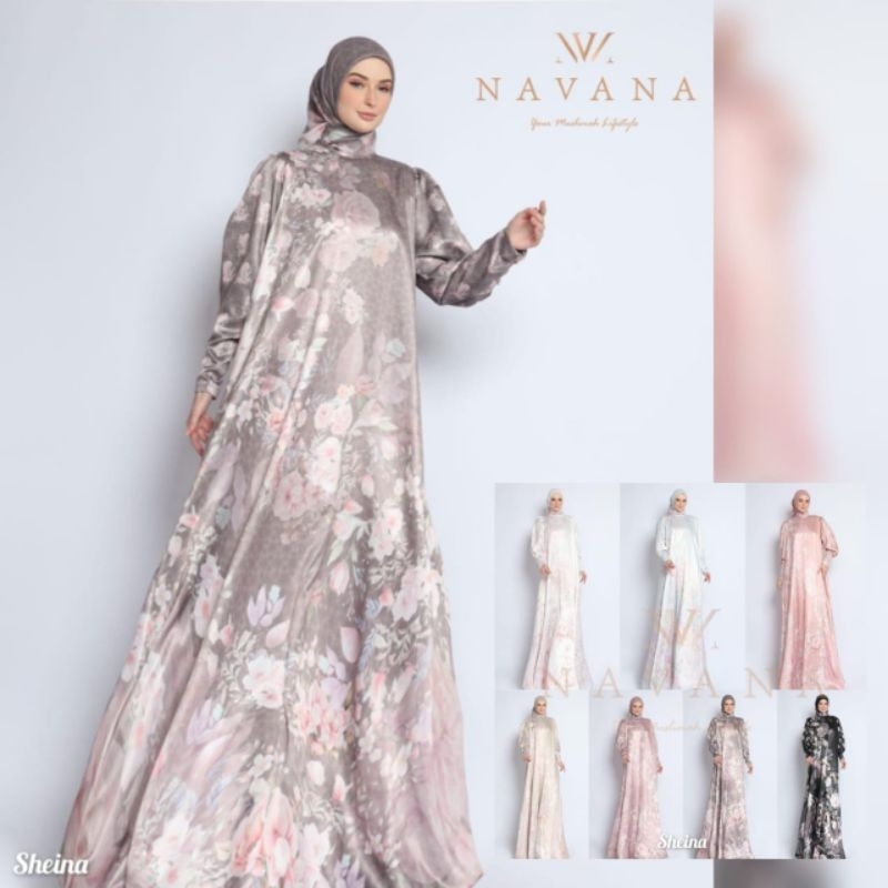 (9) NAVANA SHEINA VALERIA Baju Dress Set Hijab Scarf Wanita Muslimah Sheina Set By Navana. Tzy Olsho