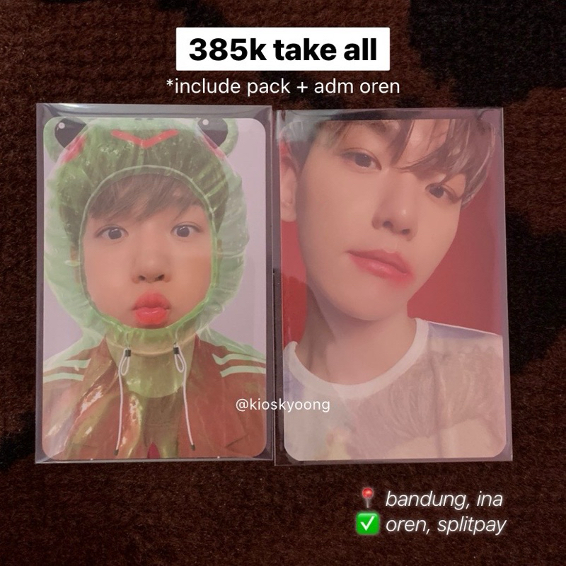PC PHOTOCARD BAEKHYUN KODOK FROG FROGGIE TAKE ALL ONLY