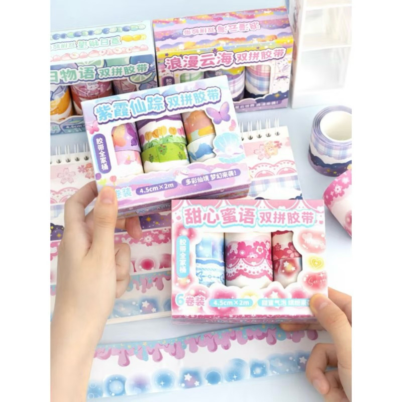 

( KKM ) Sticker Roll DIY 3 IN 1 Dress Up Sticker Washi Tape