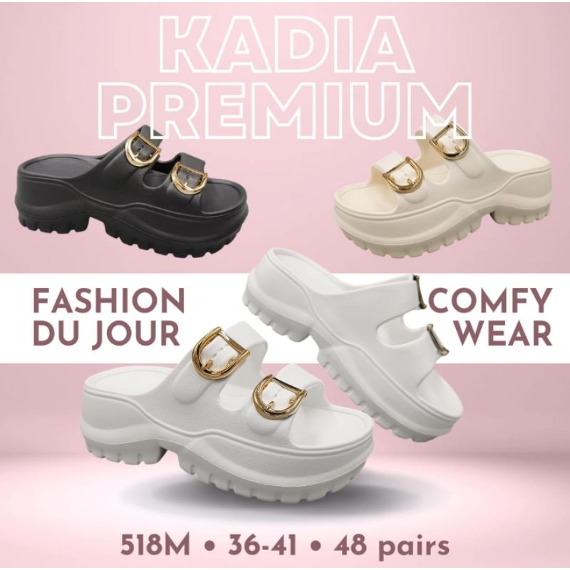 Sandal KADIA 518 - sandal selop wedges wanita dewasa - sandal selop dewasa terbaru - sandal selop ge