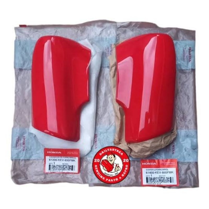 cover tutup shock depan merah supra x 100 Supra fit / 61200-KEV-650FMK 61400-KEV-650FMK