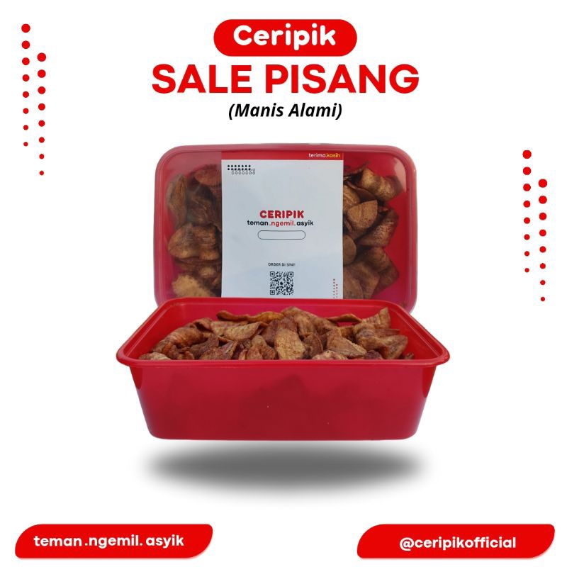 

Keripik Pisang Sale Kering Manis Alami Toples