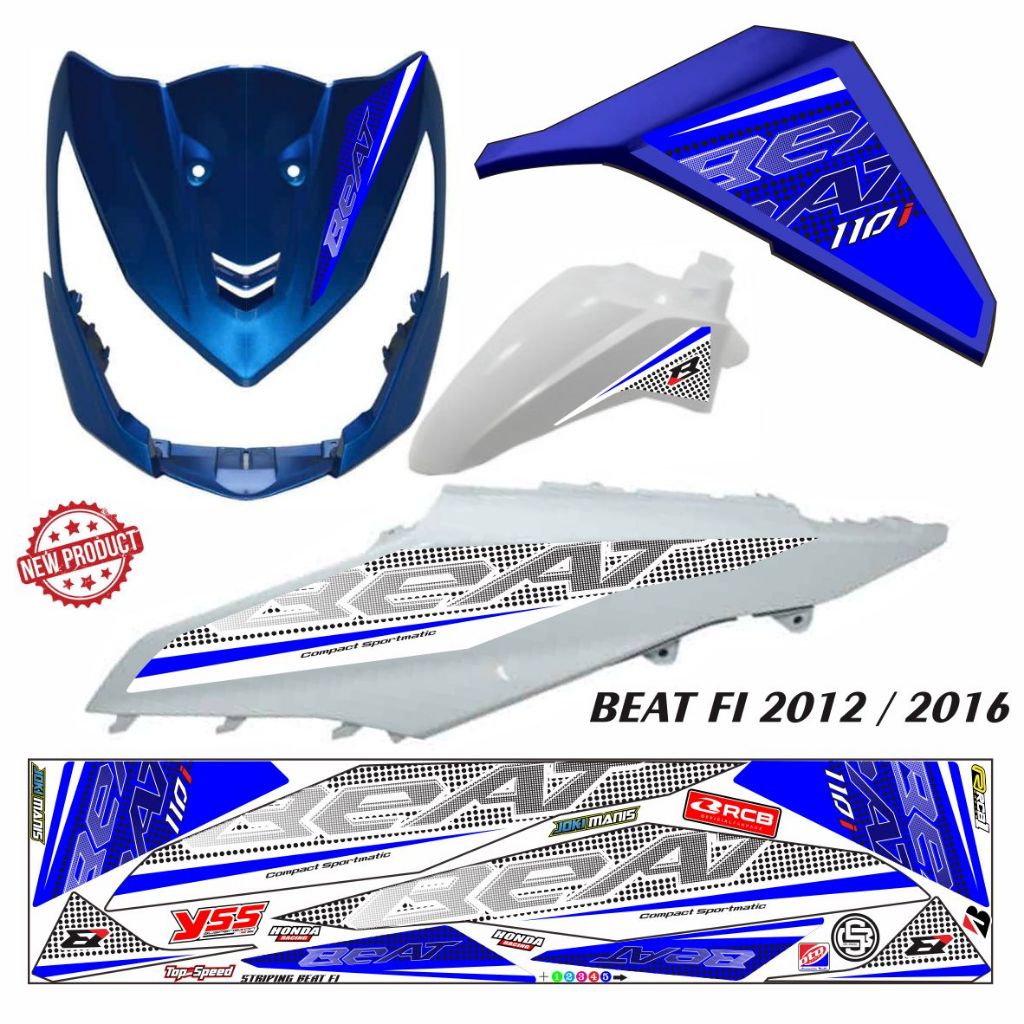 STIKER MOTOR HONDA BEAT FI 2012 / 2016 / STRIPING BEAT FI