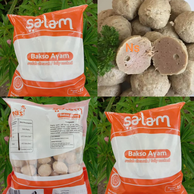 

(FROZEN FOOD) BAKSO AYAM BESAR SALAM 500GRAM