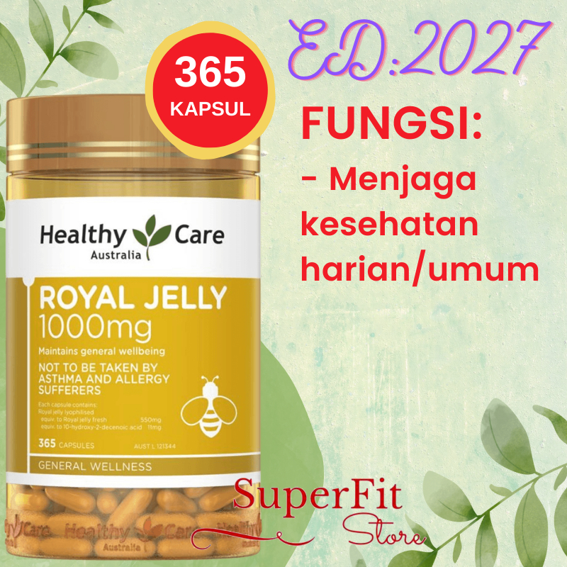 Healthy Care Royal Jelly 1000 mg  - 365 Kapsul -Made in Australia