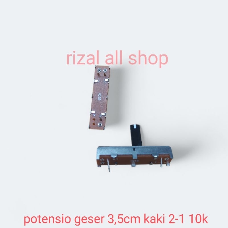 potensio geser 3,5cm kaki 2-1 klik mono 10k