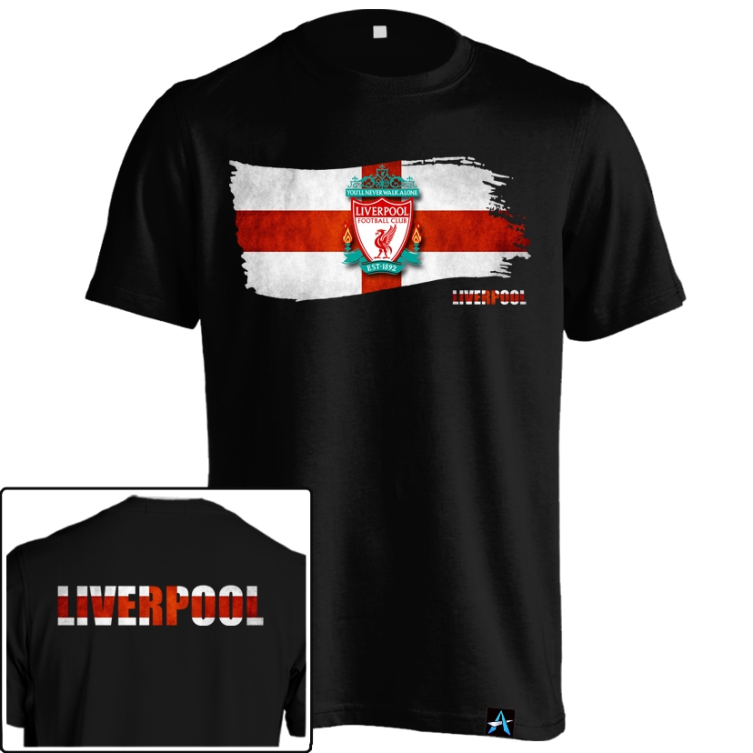 Kaos The Kop LIV-30 Baju Fans Liverpool Logo Bendera Inggris Size Dewasa