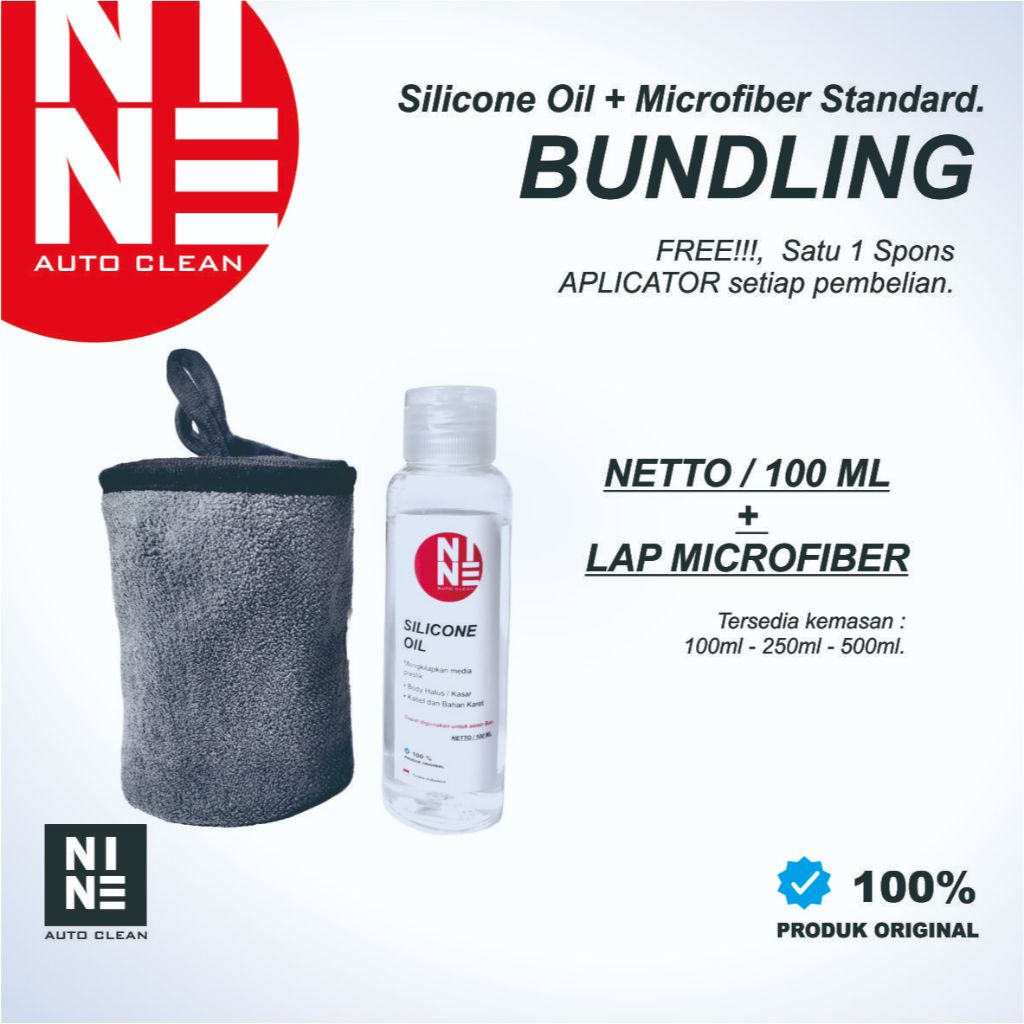 BUNDLING SILICON 100ML + 1 KAIN MICROFIBER