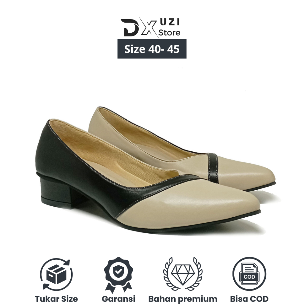Sepatu Wanita Formal Heels Pantofel Kantor Pesta Cewek Simple [ Big Size Jumbo ]