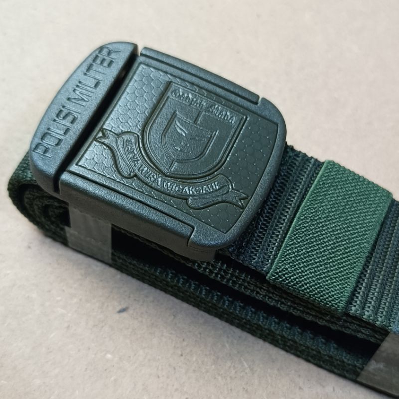 Gesper Tactical Custom Logo Polisi Militer Gajah Mada Hijau Army