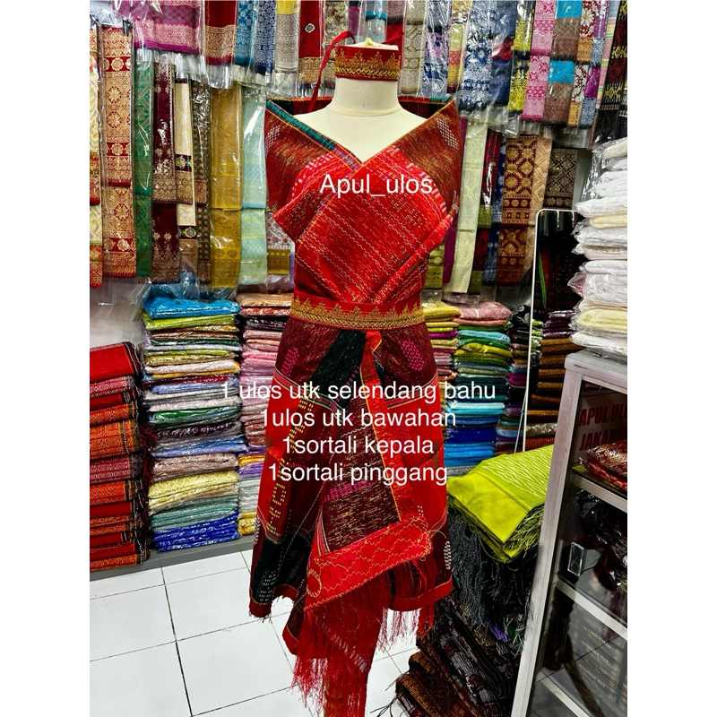 ADAT BATAK ANAK Paket Adat Batak Anak Perempuan dengan Ulos dan Sortali, Tersedia 3 Pilihan Paket un