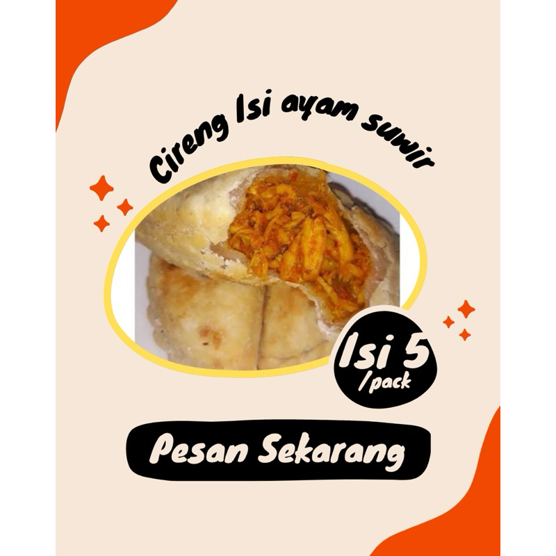 

CIRENG ISI AYAM SUWIR PEDAS ISI 5/pack