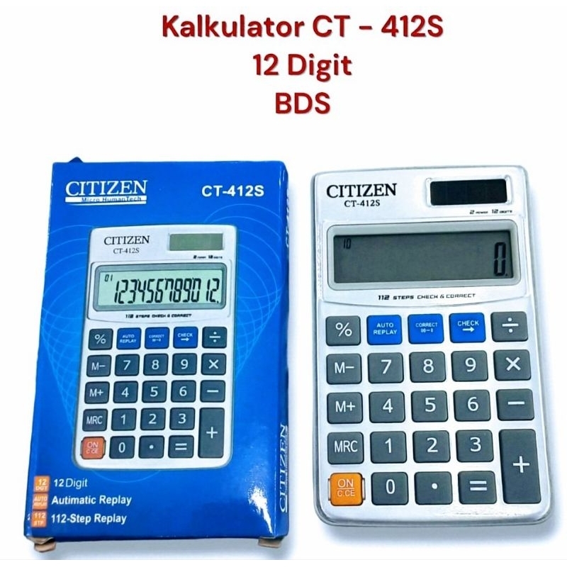 

Queen Qu²³ Kalkulator Saku Kalkulator Citizen CT 412S Check,Correct & Auto Replay Diameter:11cm×6,7cm×0,9cm