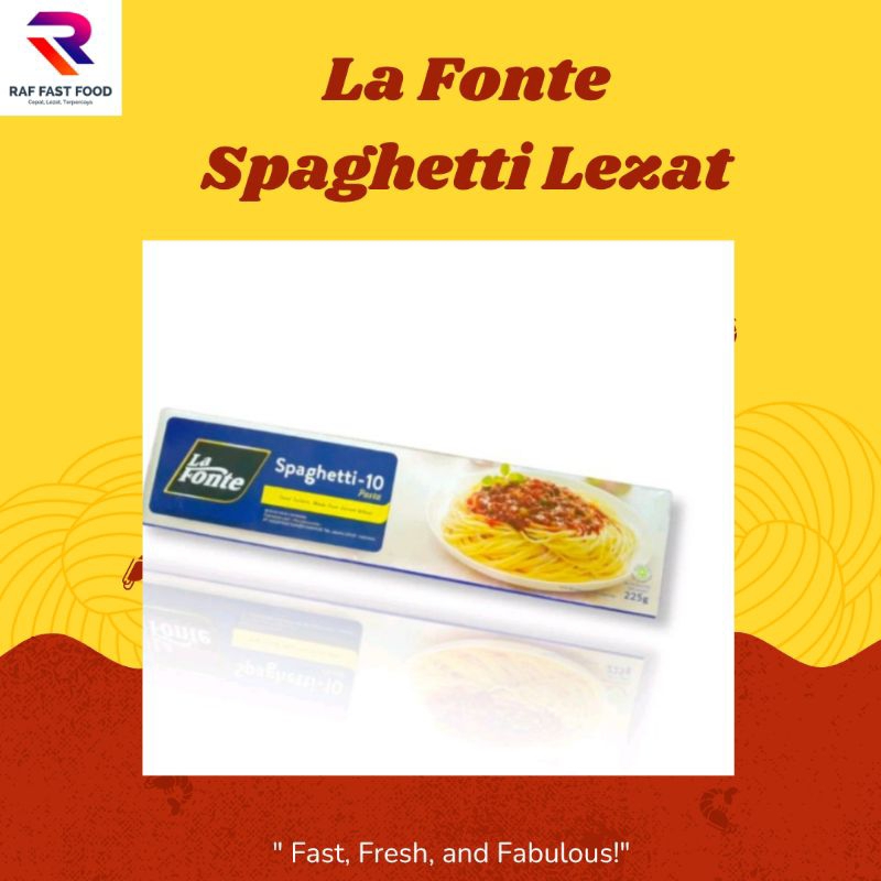 

La Fonte Spagetti 10 225 GRAM - Spageti Pasta Instan Murah dan Halal