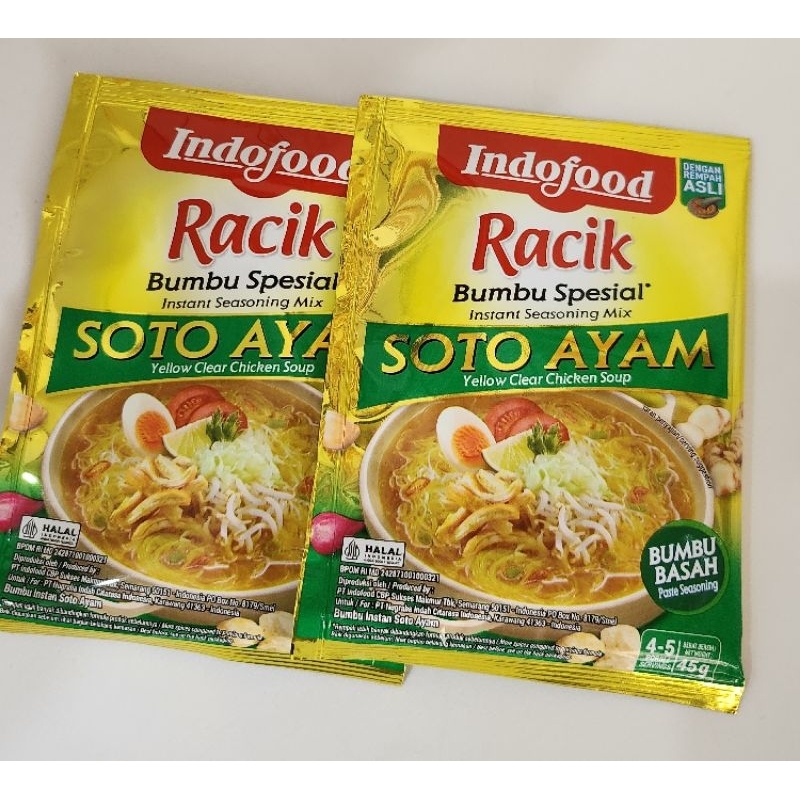 

PROMO • Indofood Racik Soto Ayam Bumbu Basah Spesial 45 g