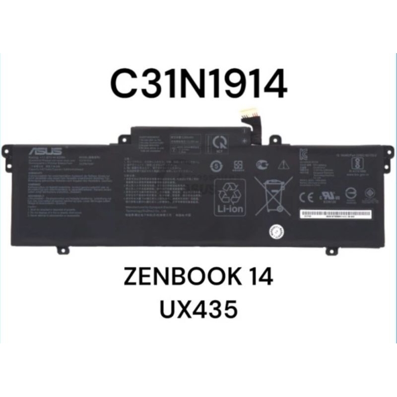 BATERAI ASUS ZENBOOK 14 UX435 UX435EG UX435EAL UX435EA C31N1914