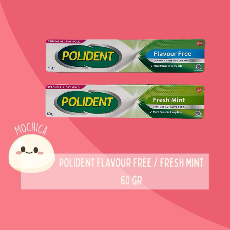 7vawaskatun - polident perekat lem gigi palsu fresh mint 60gr - lem gigi palsu kuat