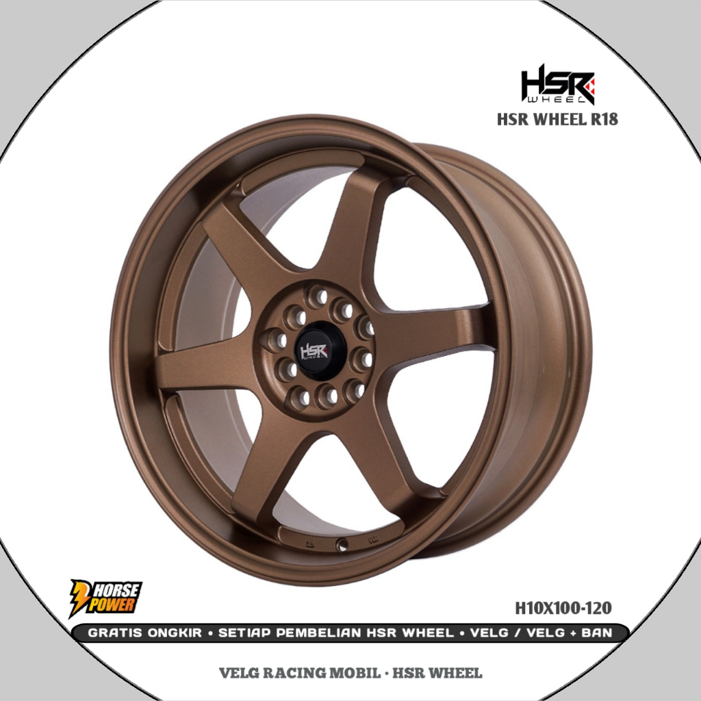 Velg R18 • Mobil 5 Baut Roda • Hsr Tokyo • Pcd 5 x 100/120 • Hsr Wheel