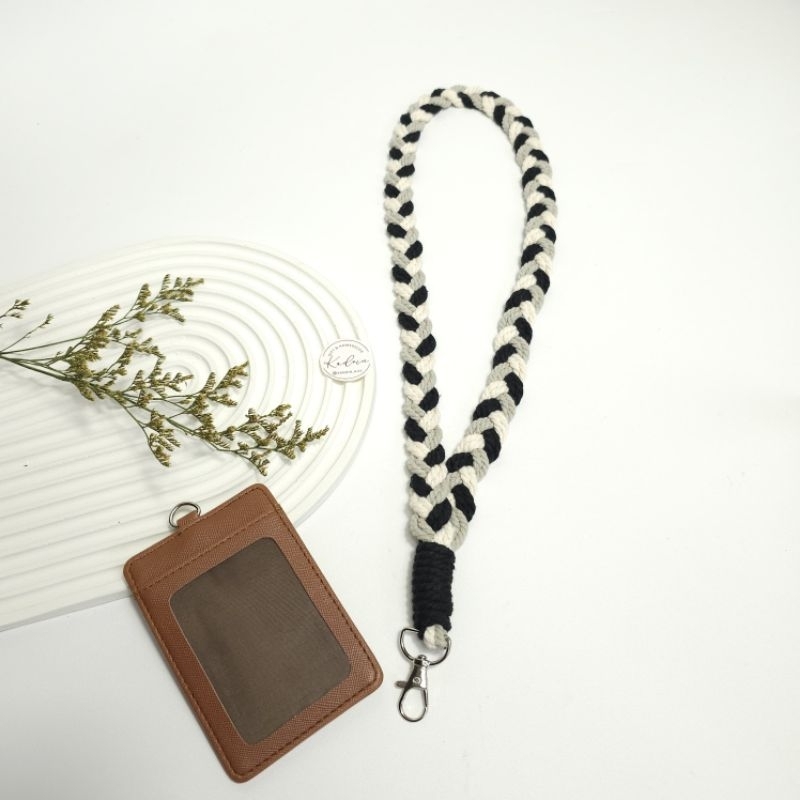 

Lanyard Gantungan Name Tag ID Card Macrame Kepang