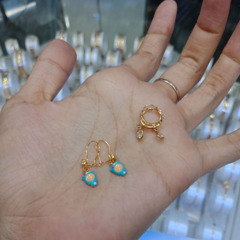 anting bayi,  anting baru lahir anting anak mas 8k